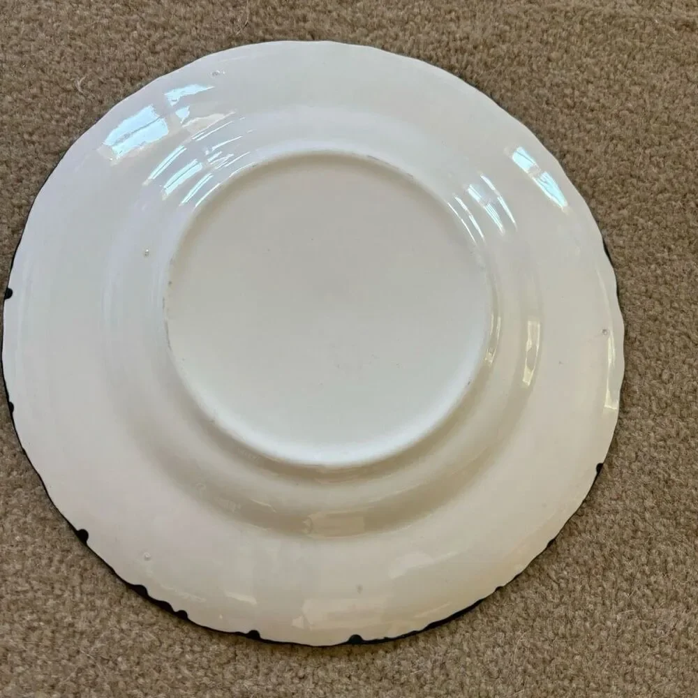 Vintage 1960’s Victorian Felt Man & Woman Decorative Plates